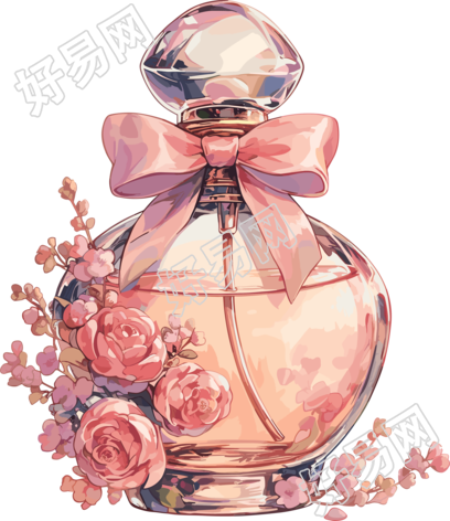 精美香水手账元素