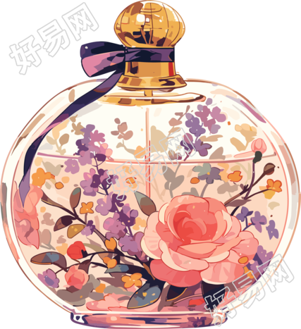 复古香水瓶手账插图