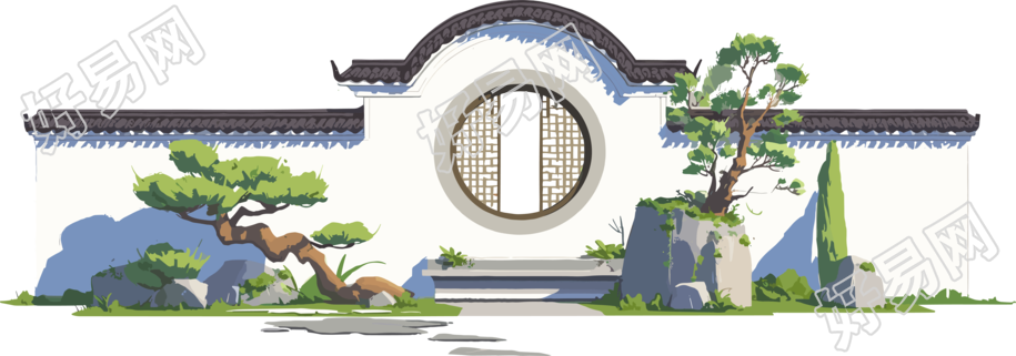 国风建筑高清创意素材