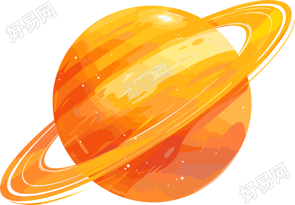 外太空橙色星球素材