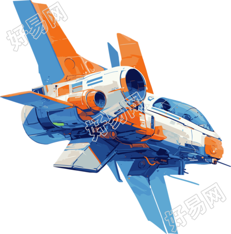 航空飞船创意商业插画