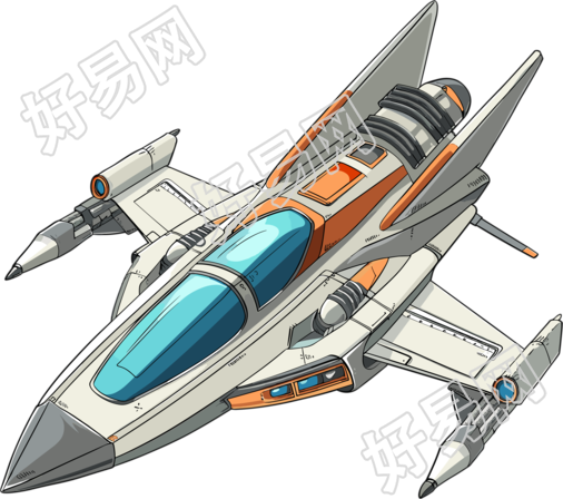 航空飞船透明背景插画