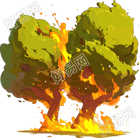 森林火灾商业设计元素