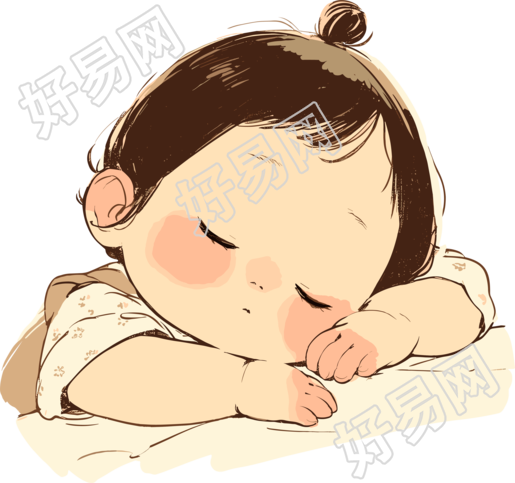 睡觉婴儿商业设计素材