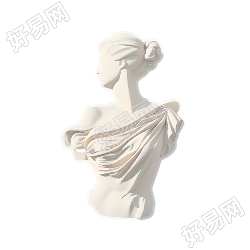 复古贴纸雕塑插画