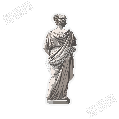 复古贴纸唯美插图