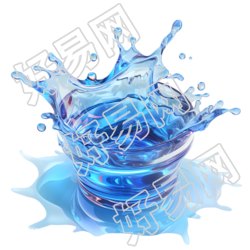 水花3D图形素材