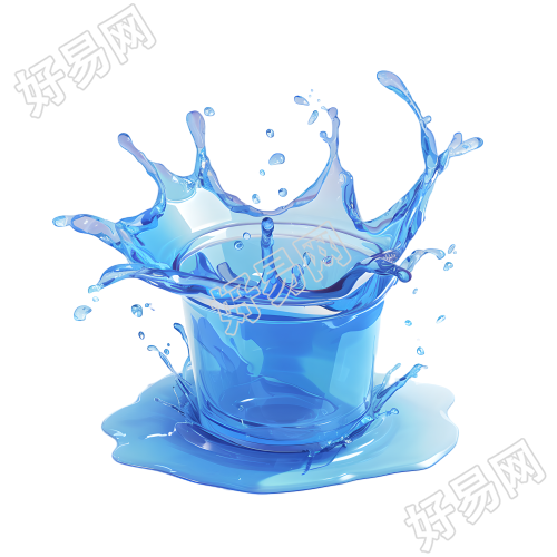 水花3D可商用插画