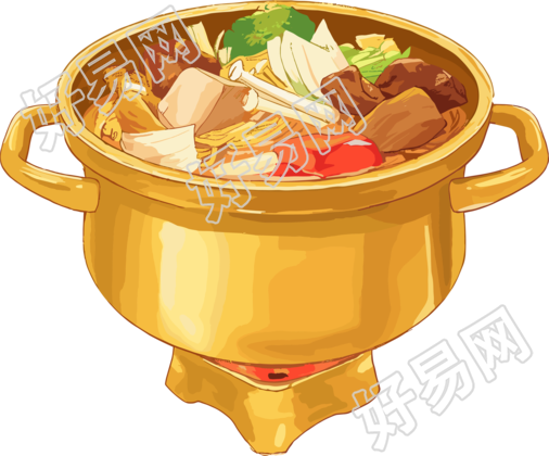 铜火锅透明背景素材