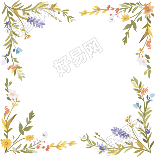 鲜花边框高清图形素材