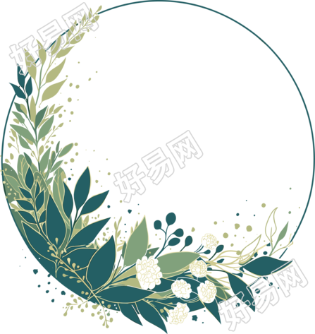 鲜花边框高清质量素材