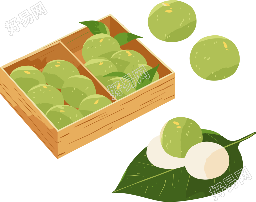 青团小清新插画
