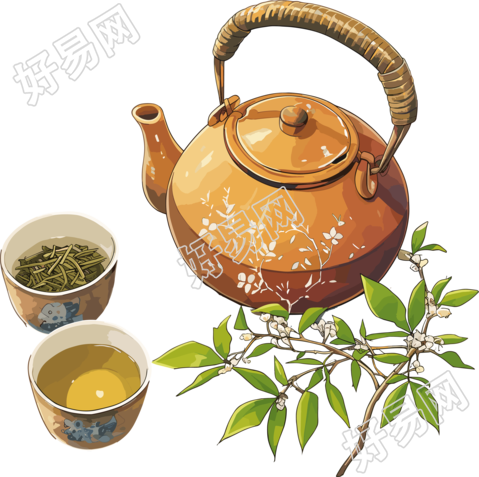 清茶唯美插图