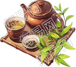 清茶可商用插画