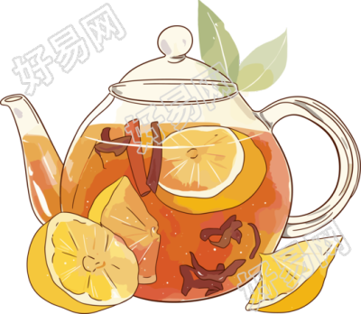 柠檬红茶PNG素材