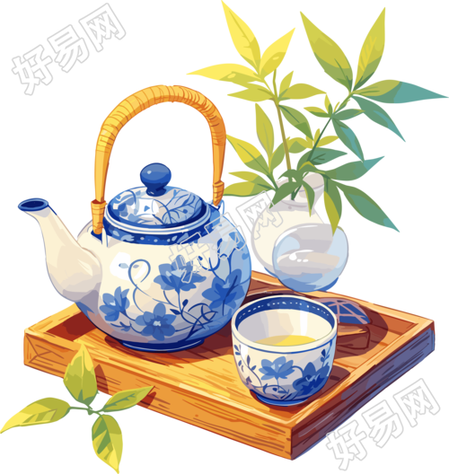 清茶唯美茶具插图