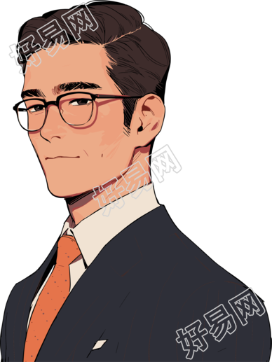 律师透明背景插画