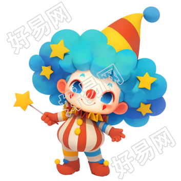 卡通小丑游戏角色素材