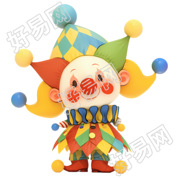 卡通小丑PNG插画