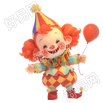 卡通小丑元素