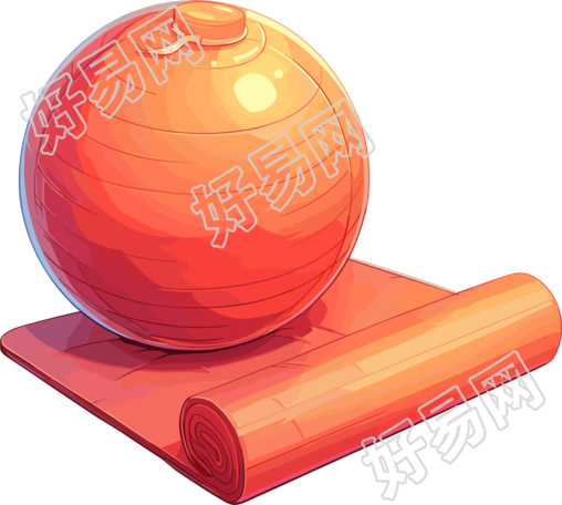 瑜伽球透明背景素材