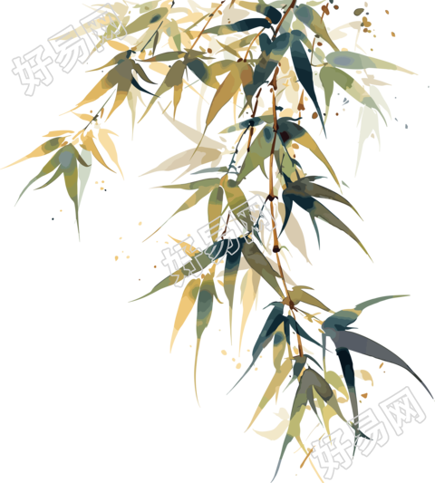 柳枝创意设计元素