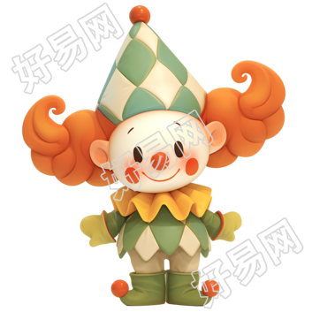 3D小丑PNG商用素材