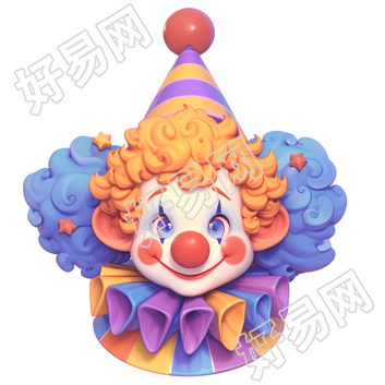 3D小丑创意设计元素