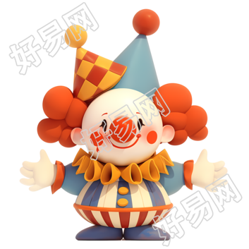 3D小丑简洁设计素材