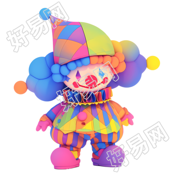 3D小丑透明背景素材