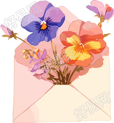 鲜花贺卡商业设计元素