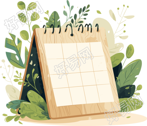 卡通台历PNG插图