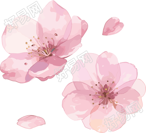 樱花花瓣创意PNG素材