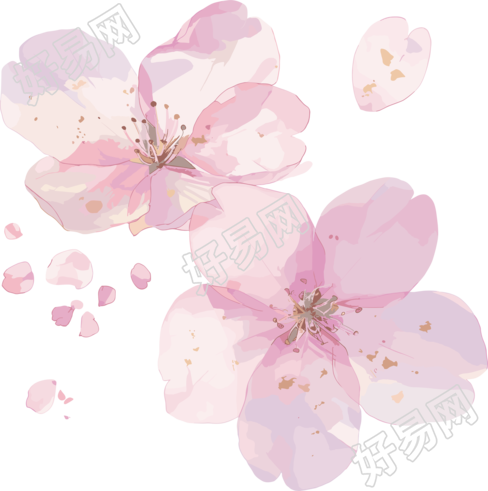 樱花花瓣温馨图形素材