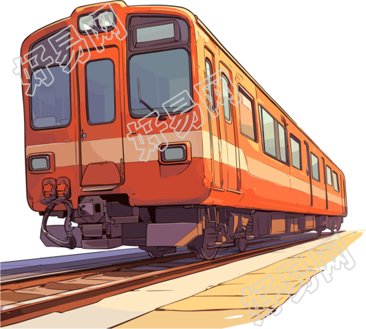 地铁卡通图标插画