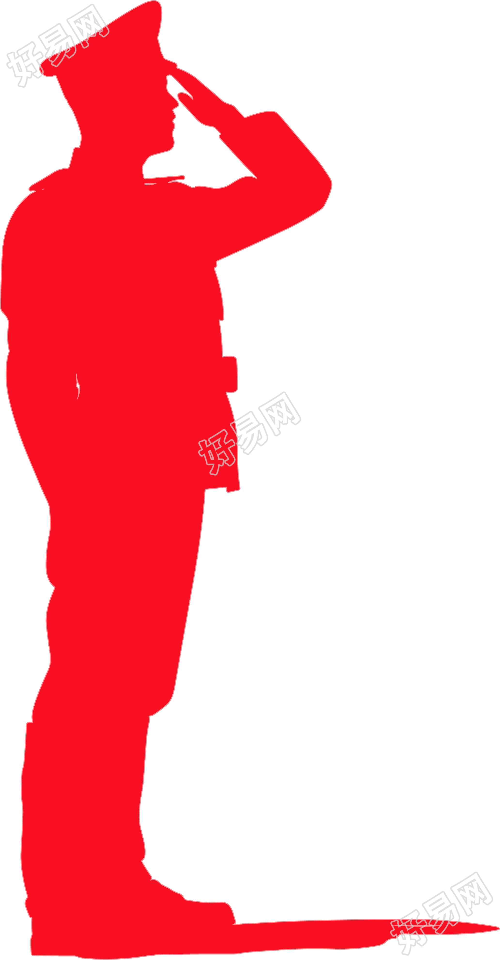 军人剪影创意素材