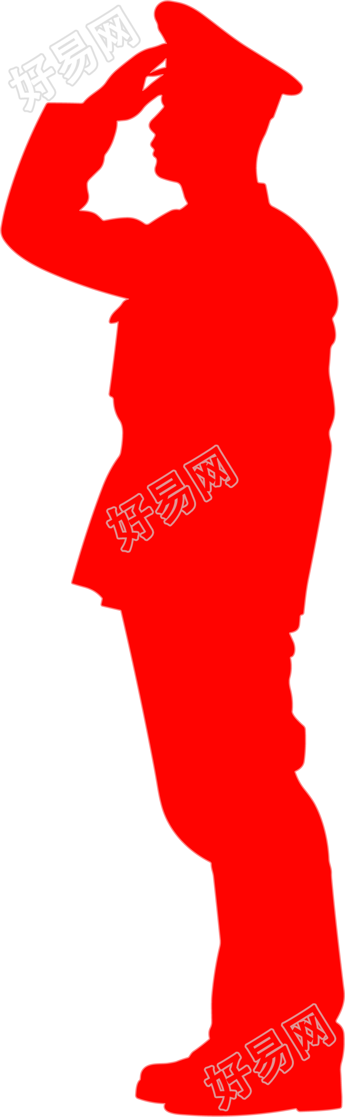 军人剪影PNG插图