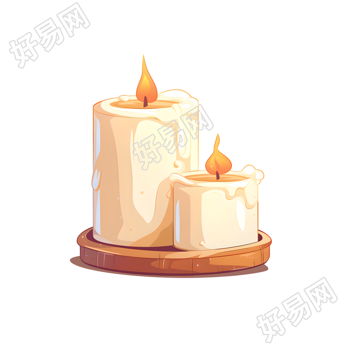 燃烧的蜡烛PNG插画
