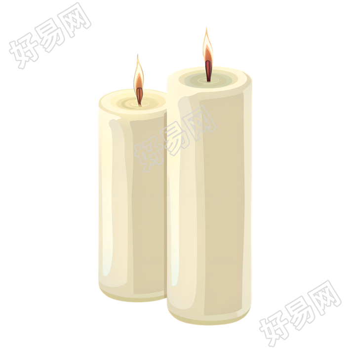 燃烧的蜡烛简洁设计元素