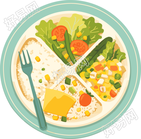营养餐商业插图