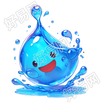 卡通水滴元素
