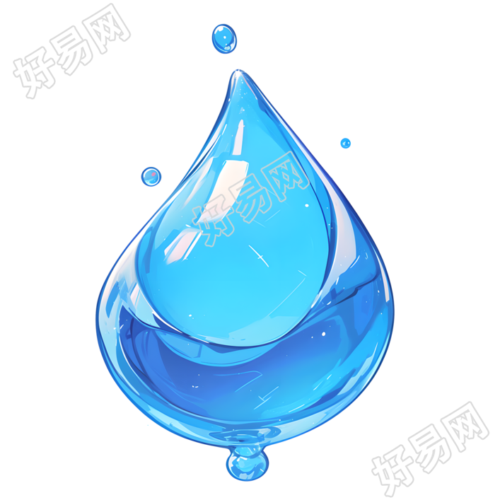 卡通水滴PNG插画