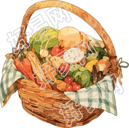野餐美食插画素材