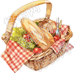 野餐美食简洁设计元素