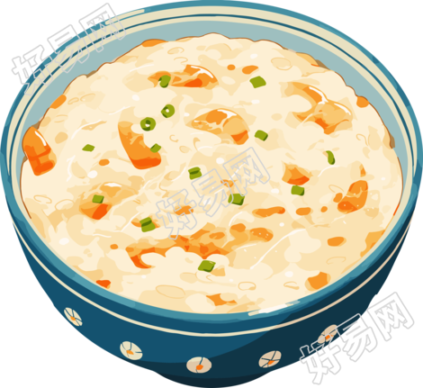白粥高清插画