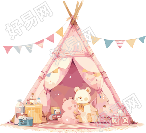 露营帐篷精美插图