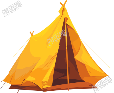 露营帐篷透明背景插图
