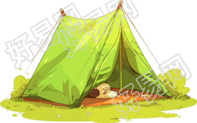 露营帐篷简单元素