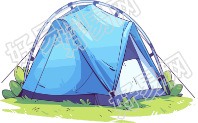 露营帐篷插画设计元素