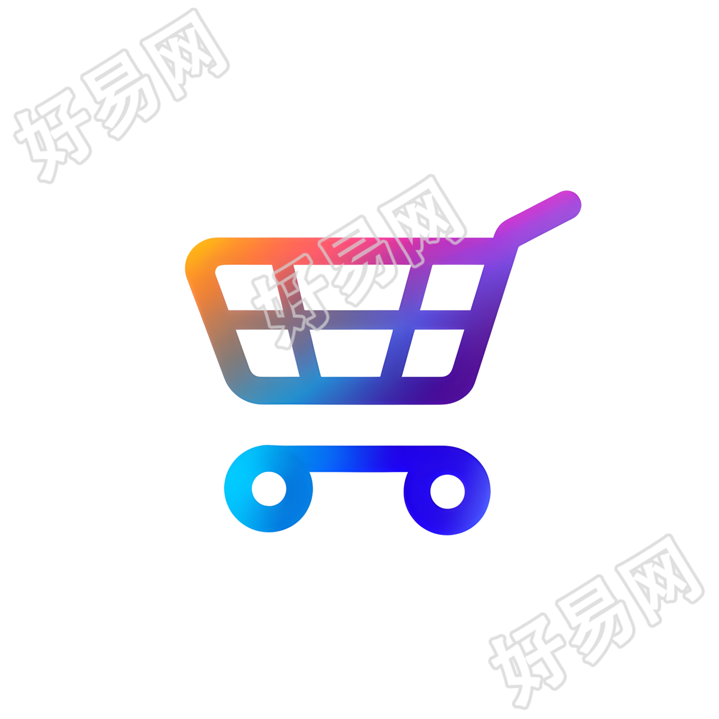 购物车logo插画素材